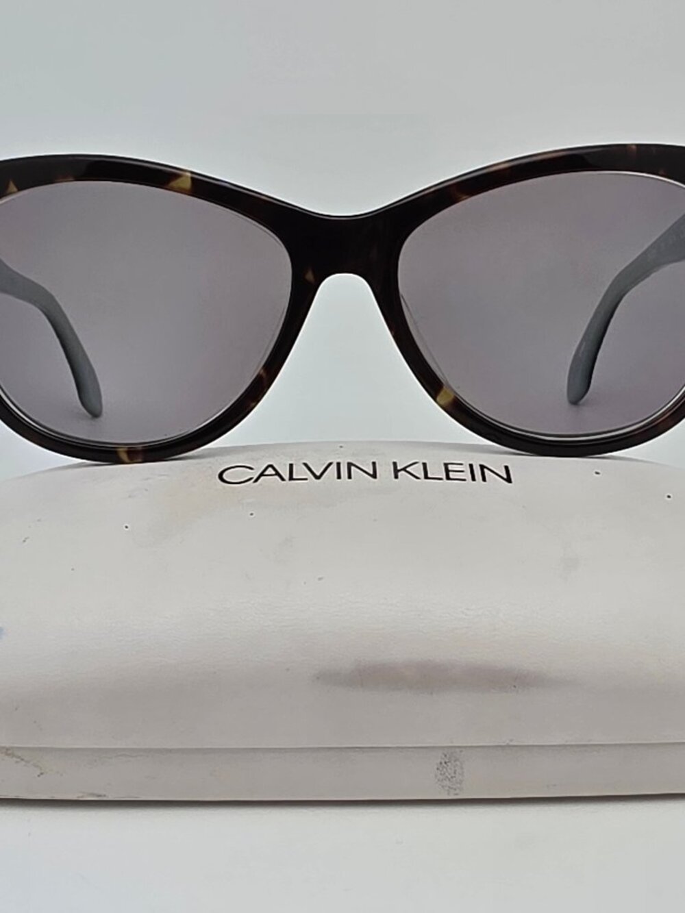 Calvin Klein CK4220S 339 Havana Aqua Cat Eye Sunglasses FRAME ONLY w/ Case 56mm